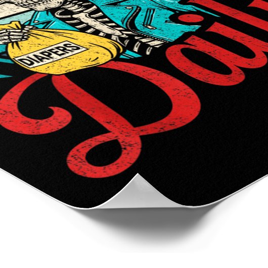 Funny New Dad Doin' Dadlifts Daily Men Fathers Day Poster (Ecke)