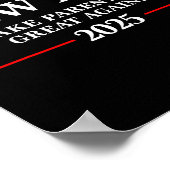 Funny New Dad Est 2025 Make Parenting Great Again  Poster (Ecke)