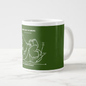 Funny New Dad Instruction Neue elterliche Anleitun Jumbo-Tasse (Vorderseite Rechts)