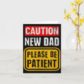 Funny New Dad New Father First Baby  Karte (Gelbe Blume)