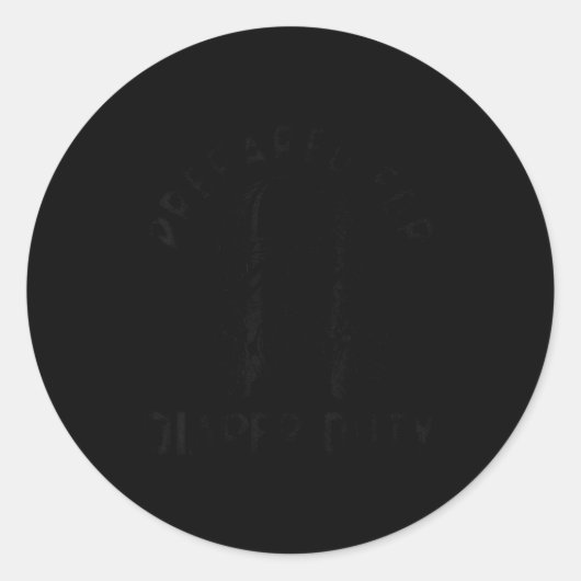 Funny New Dad Prepared For Diaper Duty  Runder Aufkleber (Vorderseite)