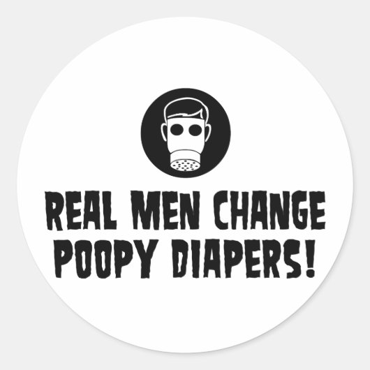 Funny New Dad Runder Aufkleber (Vorderseite)