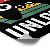 Funny New Dad Shirt Dad Level 2 Unlocked For 2 Kid Poster (Ecke)