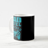 Funny New Dad Shirt Dad Level Unlocked Day Tee Shi Kaffeetasse (Vorderseite Links)