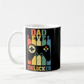 Funny New Dad Shirt Dad Level Unlocked Day Tee Shi Kaffeetasse (Links)