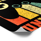 Funny New Dad Shirt Dad Level Unlocked Day Tee Shi Poster (Ecke)