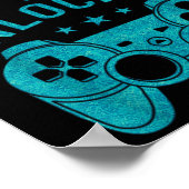 Funny New Dad Shirt Dad Level Unlocked Day Tee Shi Poster (Ecke)