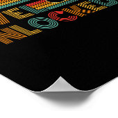 Funny New Dad Shirt Dad Level Unlocked Gaming Game Poster (Ecke)