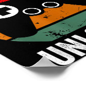 Funny New Dad Shirt Dad Level Unlocked Tee Shirt G Poster (Ecke)