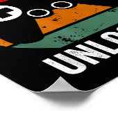 Funny New Dad Shirt Dad Of Girls Level Unlocked Te Poster (Ecke)