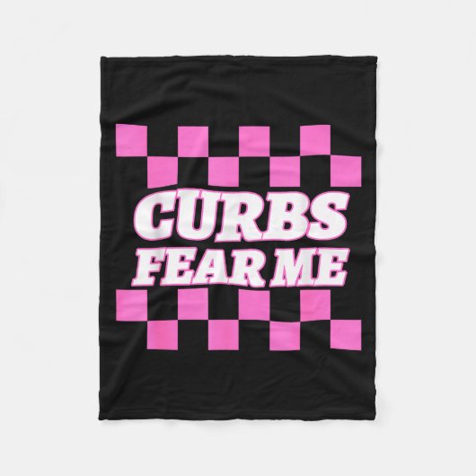 Funny New Driver Curbs Fear Me Bad Drivers Fleecedecke (Vorderseite)