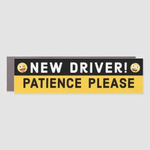 Funny New Driver Patience Bitte Stoßfänger Auto Magnet