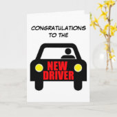 Funny New Driver Quote Karte (Gelbe Blume)