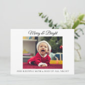 Funny New Elterns Weihnachten Geburtserklärung (Stehend Vorderseite)