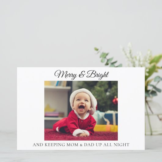 Funny New Elterns Weihnachten Geburtserklärung (Stehend Vorderseite)