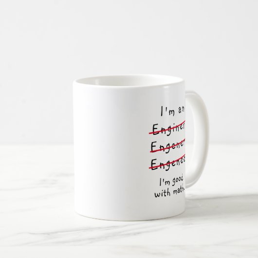 Funny New Engineer, ich bin Ingenieur Kaffeetasse (VorderseiteRechts)