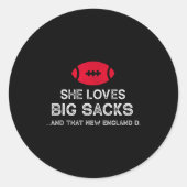 Funny New England Football Quote Men Women Gift  Runder Aufkleber (Vorderseite)