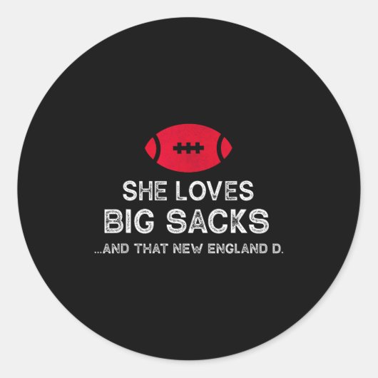 Funny New England Football Quote Men Women Gift  Runder Aufkleber (Vorderseite)