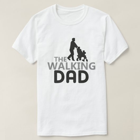 Funny New Father The Walking Vater T-Shirt (Design vorne)