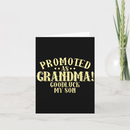 Funny New Grandma Promotion Quote Grandmother Humo Karte (Vorderseite)