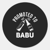 Funny New Grandpa Pregnancy Announcement Promoted  Runder Aufkleber (Vorderseite)