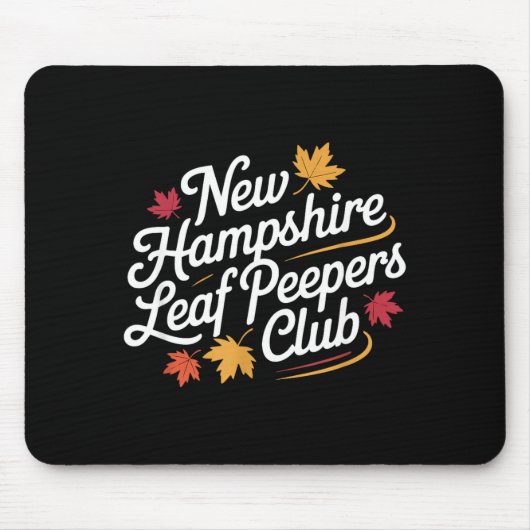 Funny New Hampshire Leaf Er's Club Autumn Fall Lea Mousepad (Vorne)