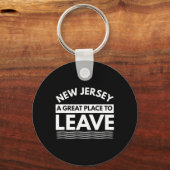 Funny New Jersey A Great Place To Leave Fun Nj Sar Schlüsselanhänger (Vorderseite)