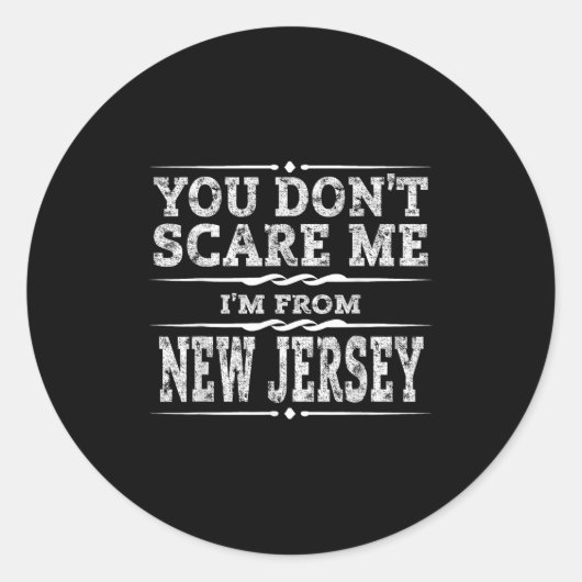 Funny New Jersey Home Garden State Gift Runder Aufkleber (Vorderseite)