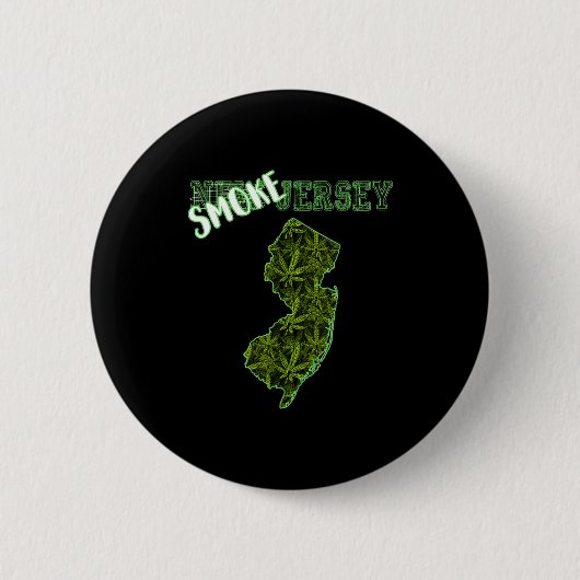 Funny New Jersey Weed Weed Culture Button (Vorderseite)