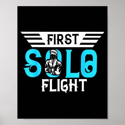 Funny New Lot Design First Solo Flight Aircraft Lo Poster (Vorne)