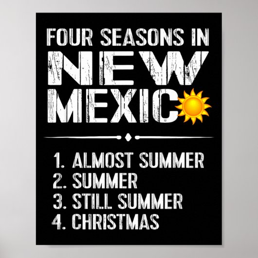 Funny New Mexico Hot Weather Tee_ Four Seasons In  Poster (Vorne)