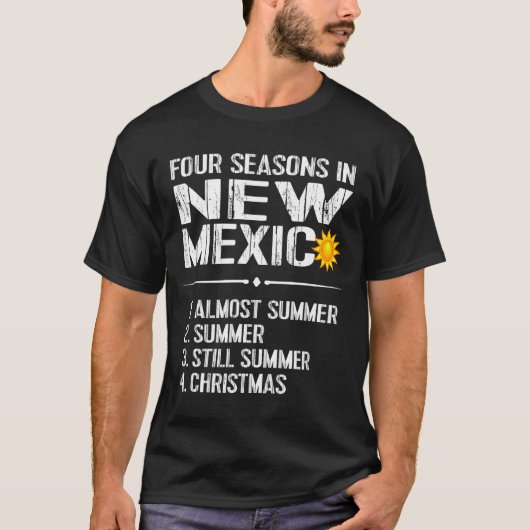 Funny New Mexico Hot Weather Tee_ Four Seasons In  T-Shirt (Vorderseite)