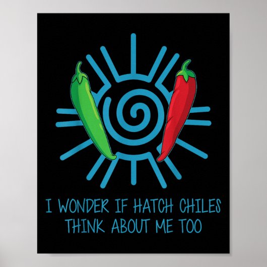 Funny New Mexico Peppers Hatch Chili Poster (Vorne)