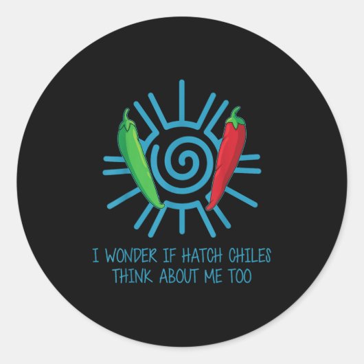Funny New Mexico Peppers Hatch Chili Runder Aufkleber (Vorderseite)