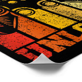 Funny New Mom Level Unlocked Gaming Pregnancy Anno Poster (Ecke)