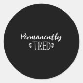 Funny New Mother And Father Gift, Permanently Tire Runder Aufkleber (Vorderseite)