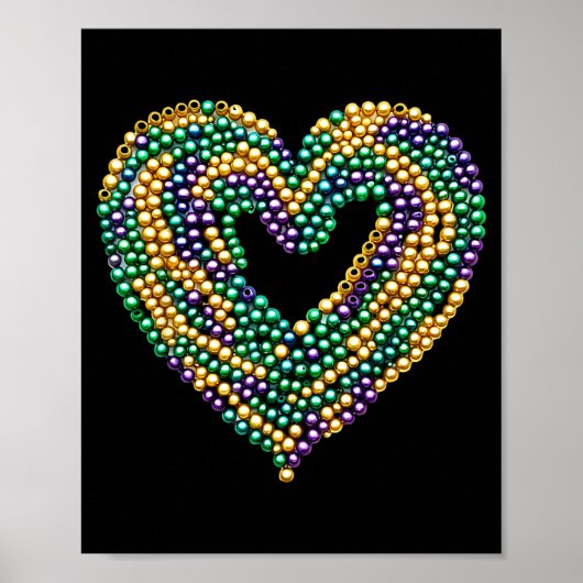 Funny New Orleans Beads Heart We Stand Nola Strong Poster (Vorne)