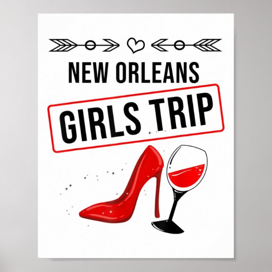 Funny New Orleans Girls Trip Gift For Women Cool T Poster (Vorne)