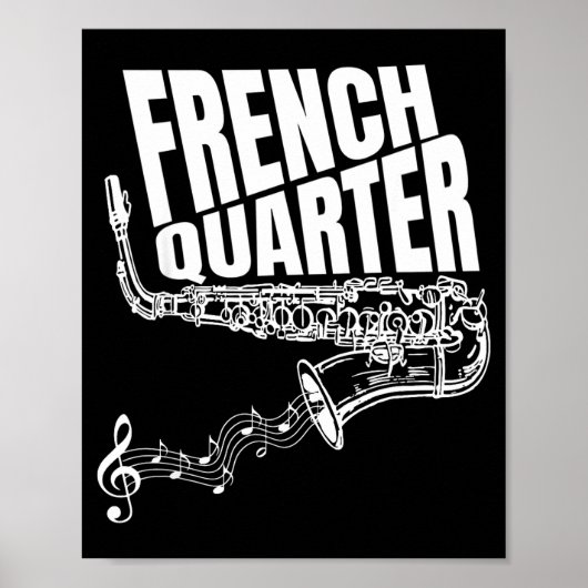 Funny New Orleans Mardi Gras Jazz Saxophone  Poster (Vorne)
