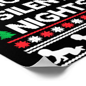 Funny New Parent Christmas Tee No More Silent Nigh Poster (Ecke)