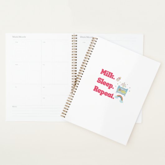 Funny New Parent Gift - "Milk. Sleep. Repeat." Per Planer (Anzeige)