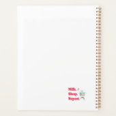 Funny New Parent Gift - "Milk. Sleep. Repeat." Per Planer (Rückseite)