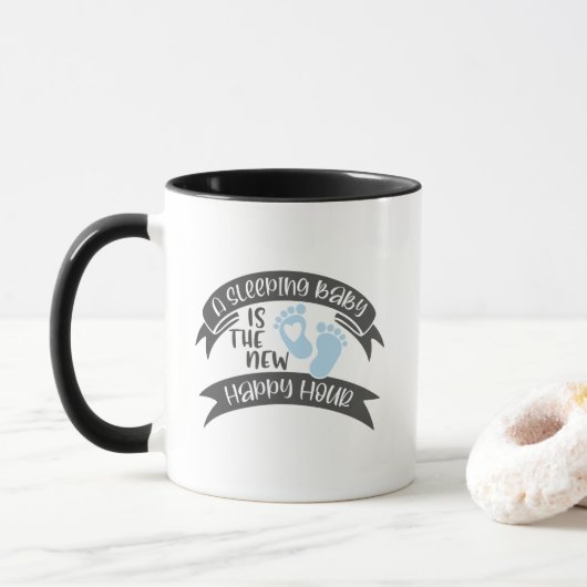 Funny new Parents Sleeping Baby ist glückliche Stu Tasse (Mit Donut)