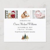 Funny New Parters Baby Foto Weihnachtskarte (Rückseite)