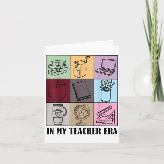 Funny New Teacher Quote In My Teacher Era Cool Tea Karte (Vorderseite)