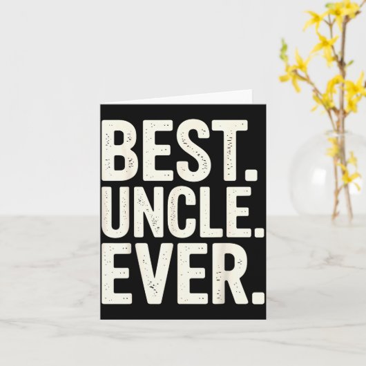 Funny New Uncle Art For Uncle Men From Nephew Niec Karte (Gelbe Blume)