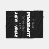 Funny New Uncle Aunt Baby Announcement Sister Gend Fleecedecke (Vorderseite (Horizontal))