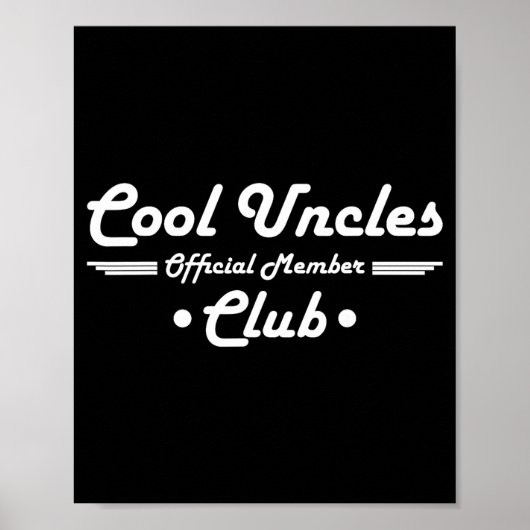 Funny New Uncle Pregnancy Announcement Cool Uncles Poster (Vorne)