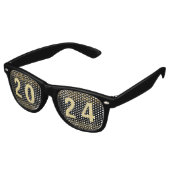 Funny New Year 2019 Black and Gold Partybrille (Schrägansicht)