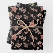 Funny New Year 2021 Metallic Balloons Bye 2020 Geschenkpapier Set (Beispiel)